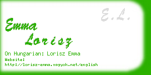 emma lorisz business card